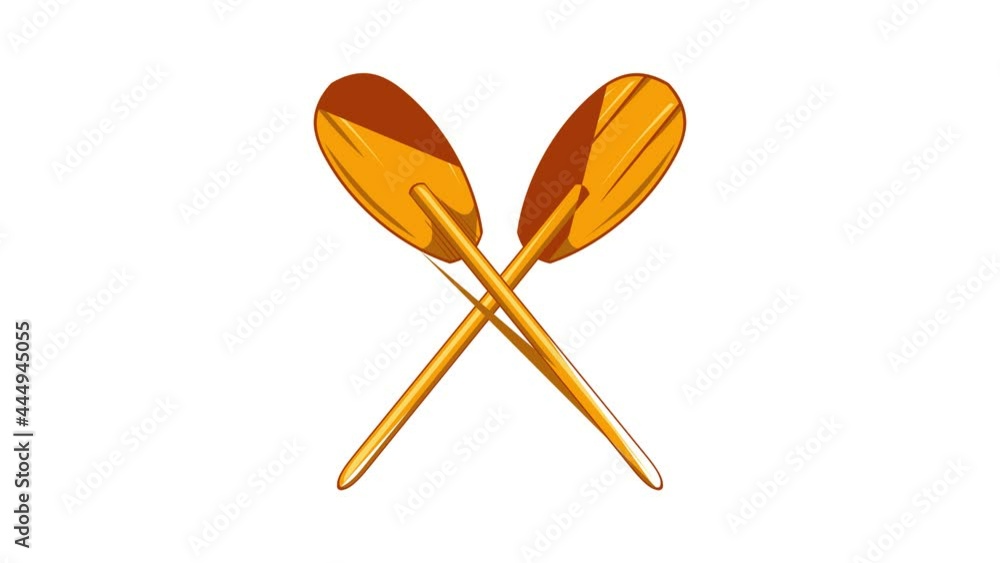 Paddles icon animation cartoon best object isolated on white background Paddles icon animation cartoon best object isolated on white background