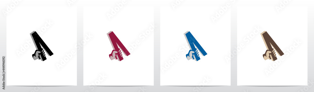 Hand Holding Letter Logo Design A Hand Holding Letter Logo Design A