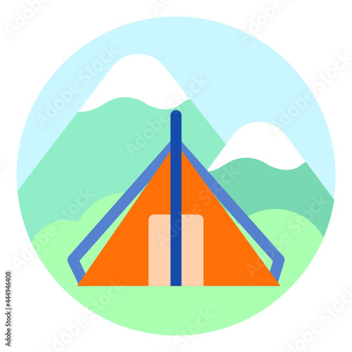 Tent   Outdoor and Camping flat icon.