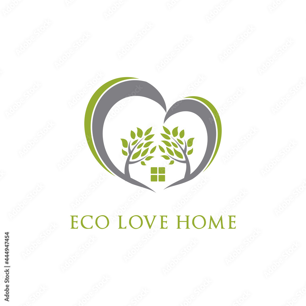 Eco Love Home Logo vector Eco Love Home Logo vector