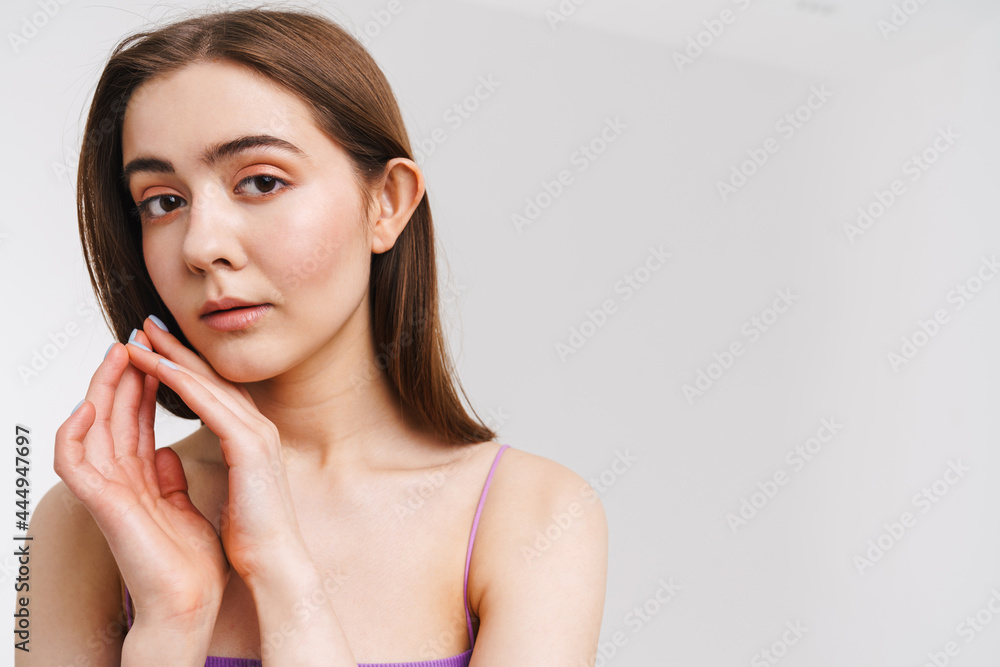 Beauty portrait of a young healthy white woman Beauty portrait of a young healthy white woman