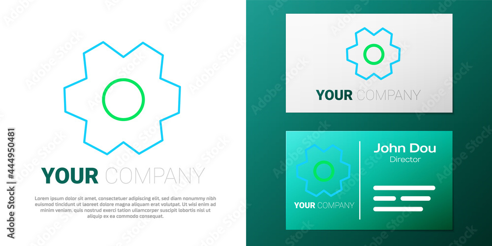 Line Gear icon isolated on white background. Cogwheel gear settings sign. Cog symbol. Colorful outline concept. Vector Line Gear icon isolated on white background. Cogwheel gear settings sign. Cog symbol. Colorful outline concept. Vector