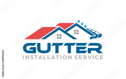 Illustration graphic vector of gutter installation and repair service logo design template