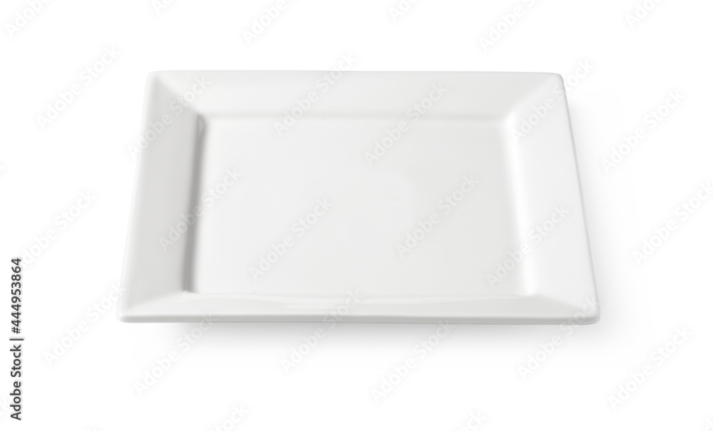 a square-shaped white plate isolated a square-shaped white plate isolated