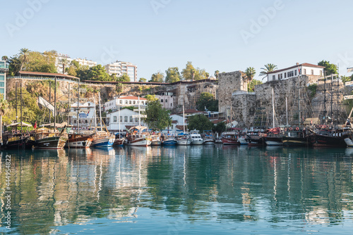 ANTALYA - August 25: Antalya Harbour at Dusk on August 25, 2015 in Antalya, Turkey.