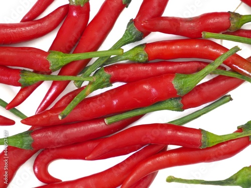 chili peppers on a white background