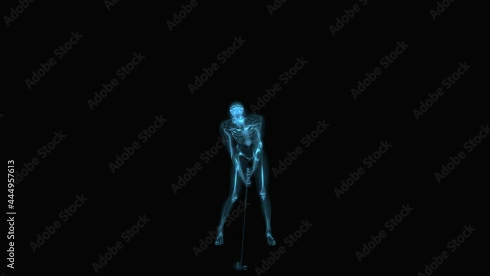 4K anatomy concept of a golf shot 4K anatomy concept of a golf shot