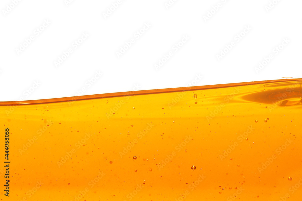 Wave of oil viscosity and air bubbles inside oil isolated on white background. Wave of oil viscosity and air bubbles inside oil isolated on white background.