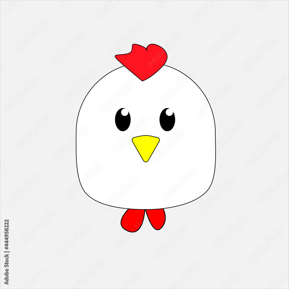 Fototapeta premium flat vector icon chicken . vector illustration