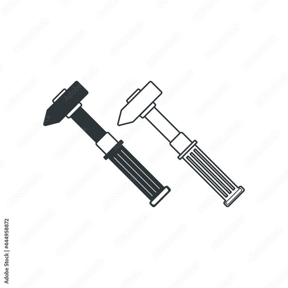 Basic Tools Icon. Simple hammer sign. Vector Illustration Symbol Basic Tools Icon. Simple hammer sign. Vector Illustration Symbol