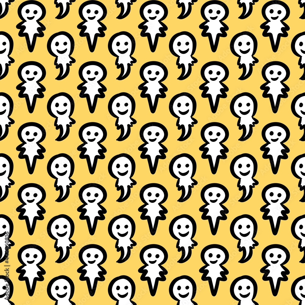 seamless pattern of cute ghost cartoon seamless pattern of cute ghost cartoon