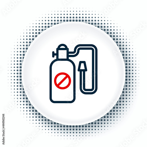 Line Pressure sprayer for extermination of insects icon isolated on white background. Pest control service. Disinfectant sprayer. Colorful outline concept. Vector