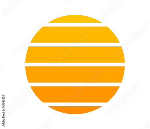 Sun symbol icon. Vector illustration.