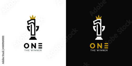 One logo design. The winner brand design concept. 