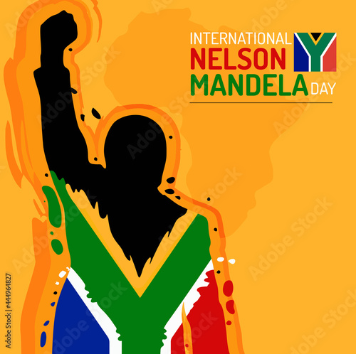 International Nelson Mandela Day Abstract Poster photo