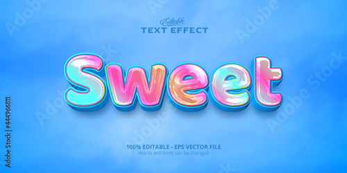 Sweet text, editable colorful style text effect