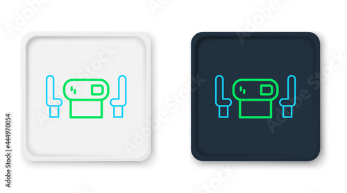 Line Poker table icon isolated on white background. Colorful outline concept. Vector