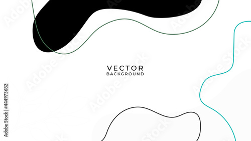 Abstract art background vector. Luxury minimal style wallpaper with golden line art flower and botanical leaves, Organic shapes, Watercolor. Vector background for banner, poster, Web and packaging.