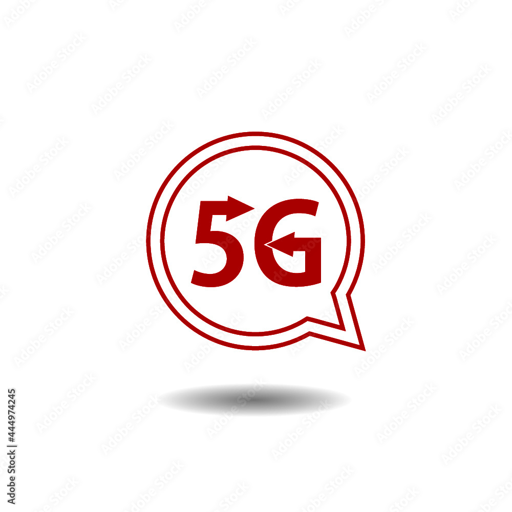 5G icon design with shadow 5G icon design with shadow