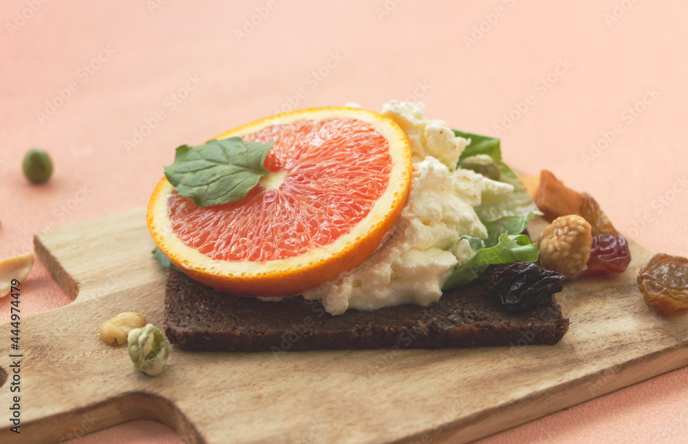 Homemade of Canape fruit mixed with bread, Homemade of Canape fruit mixed with bread,