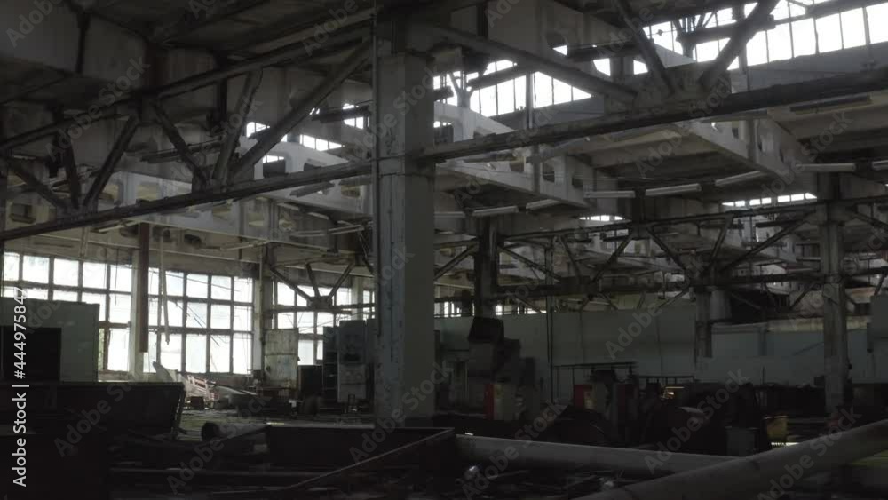 Abandoned Jupiter factory in Pripyat. Ruins. Chernobyl zone. Abandoned Jupiter factory in Pripyat. Ruins. Chernobyl zone.