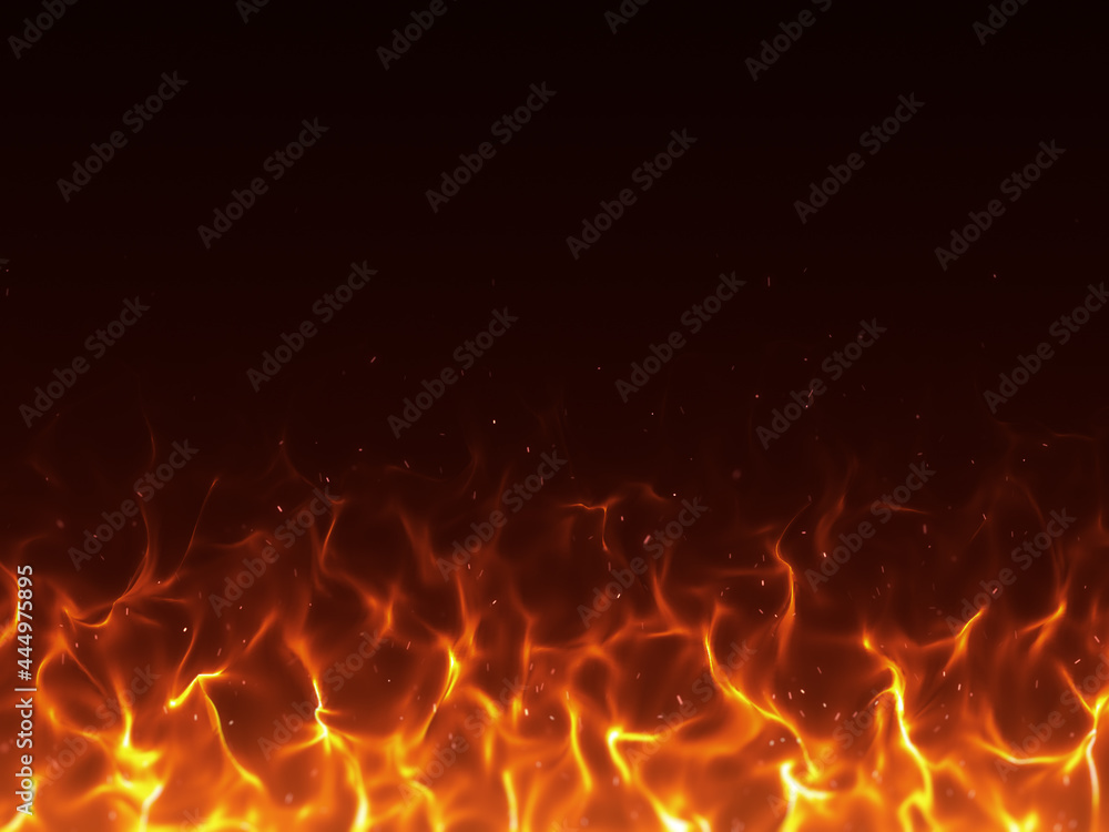 燃え上がる炎の背景 Stock Illustration Adobe Stock