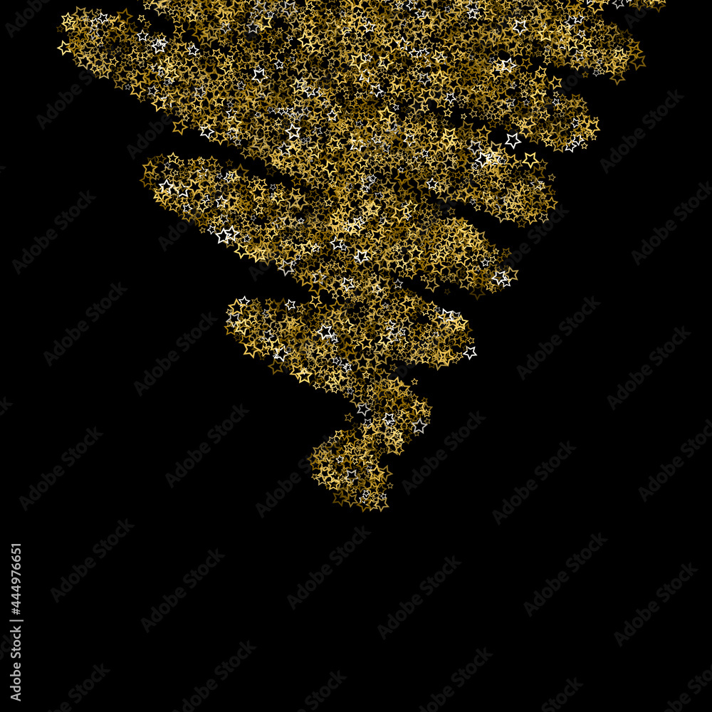 Gold Glitter Stars. Luxury Shiny Confetti. Gold Glitter Stars. Luxury Shiny Confetti.