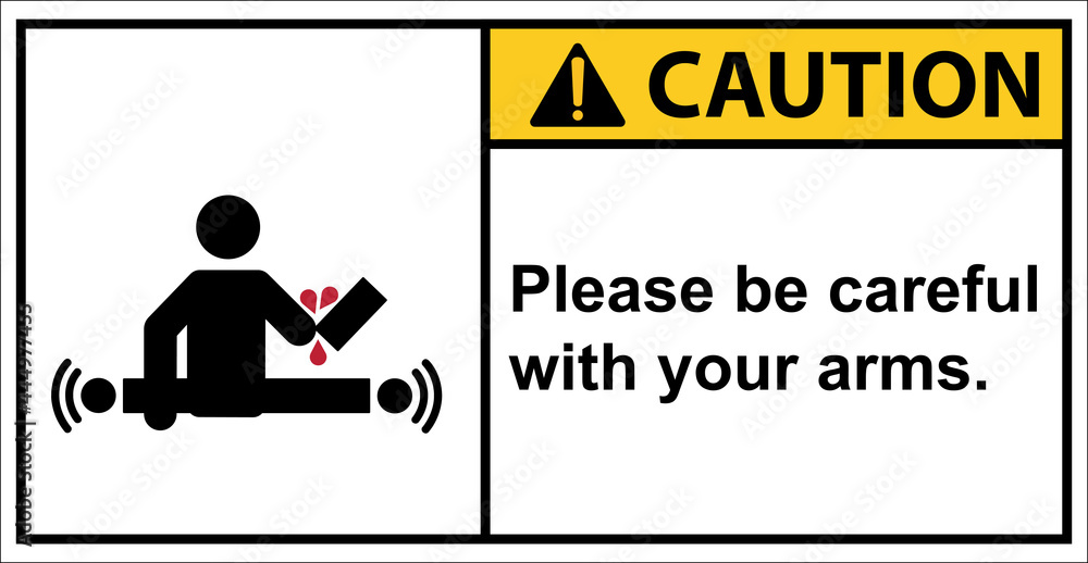 The warning label starts working automatically.,Caution sign. The warning label starts working automatically.,Caution sign.