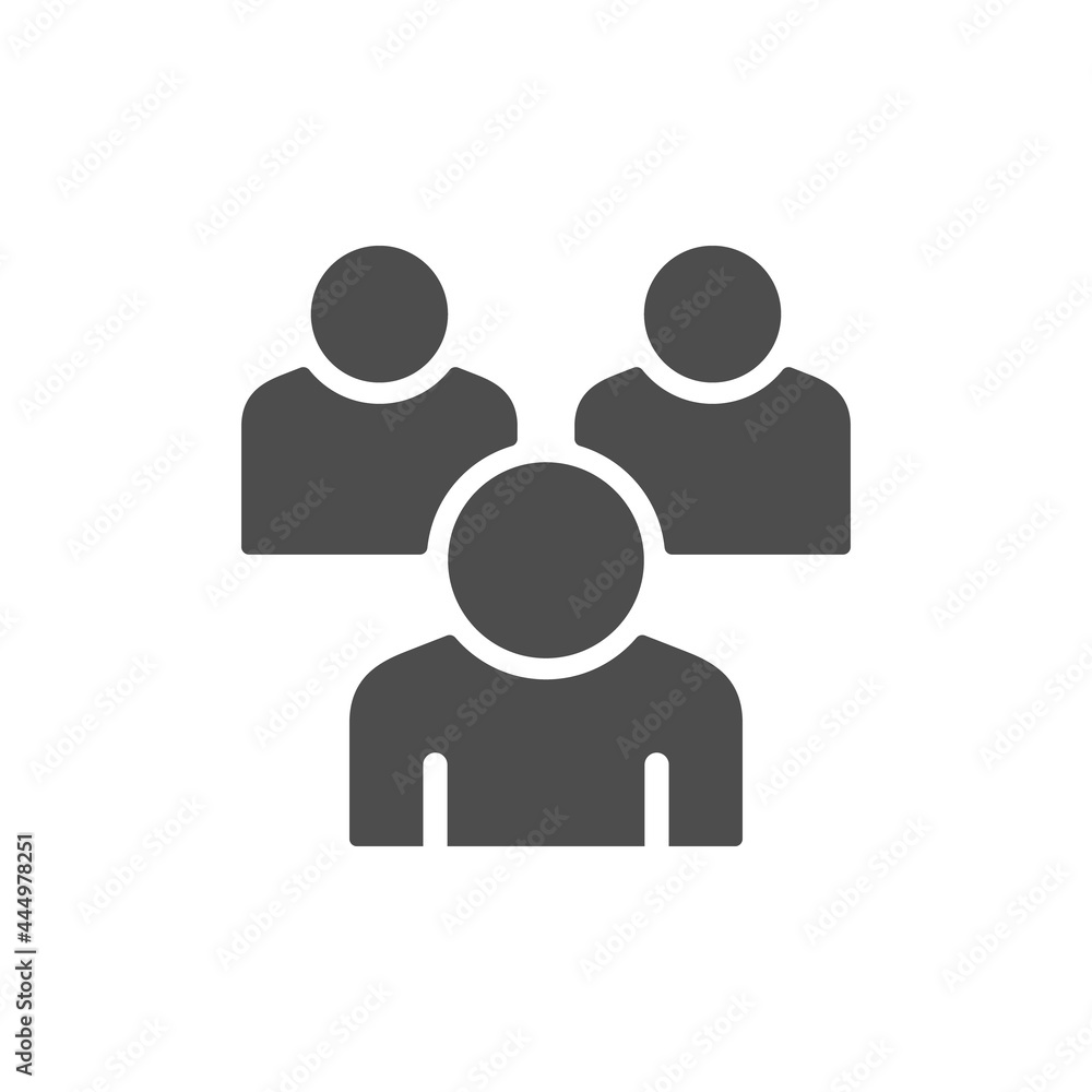 People group glyph icon or teamwork symbol People group glyph icon or teamwork symbol