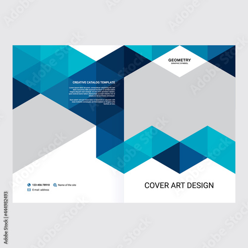 Cover design for presentations and advertising, creative layout of booklet cover, catalog, flyer, fashionable background for text and photo
