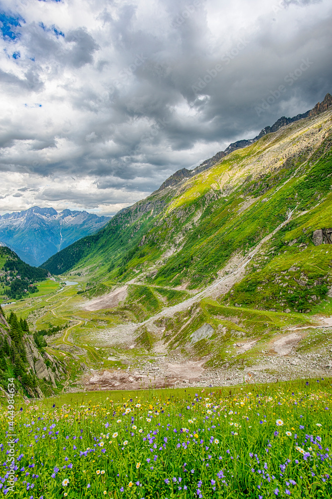 Naklejka premium Grand Tour of Switzerland - Göschneralp