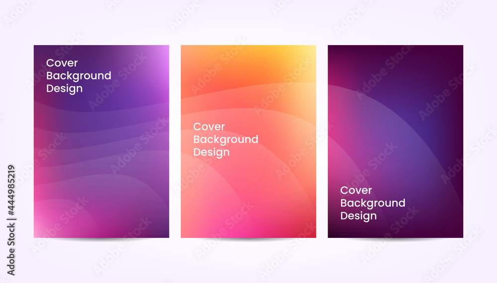 Vector colorful abstract gradient cover background design.