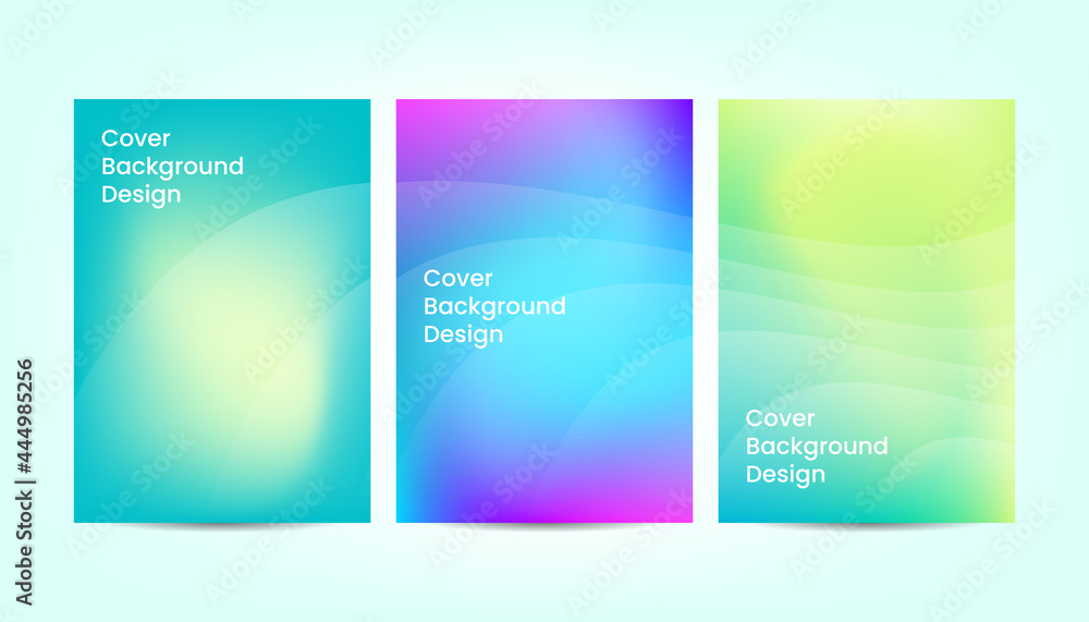 Abstract Gradient fluid shape cover background design.