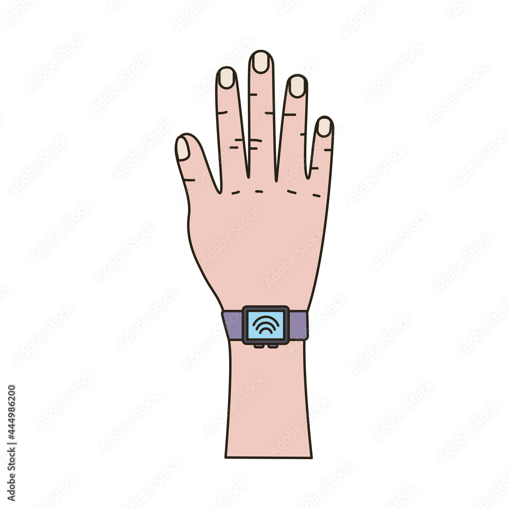 Fototapeta premium hand with smartwatch