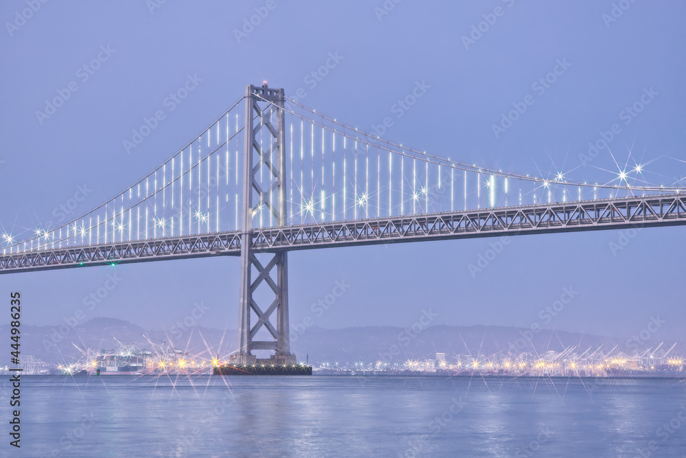 San Francisco Bay Bridge in the Evening