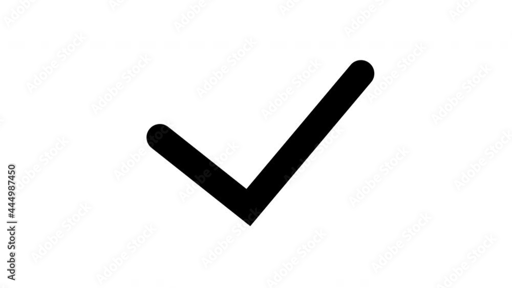 Animation of Check Mark Sign. 4k Motion Graphics. Sign on White Background Animation of Check Mark Sign. 4k Motion Graphics. Sign on White Background