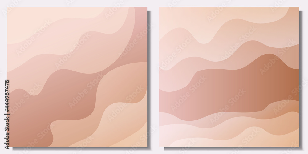 vector banner in Pastel color organic shape cover set Free Vector illustration