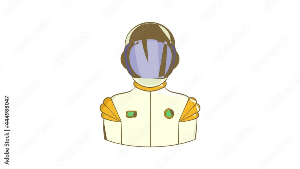 Astronaut icon animation cartoon best object isolated on white background Astronaut icon animation cartoon best object isolated on white background