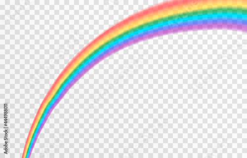 Vector rainbow on isolated transparent background. Effect after rain. Rainbow PNG.