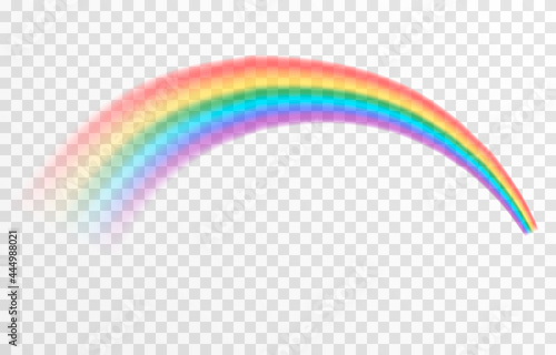 Vector rainbow on isolated transparent background. Effect after rain. Rainbow PNG. photo