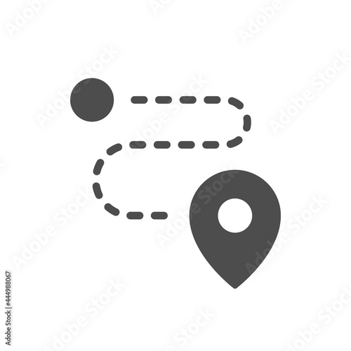 Path or route scheme glyph icon