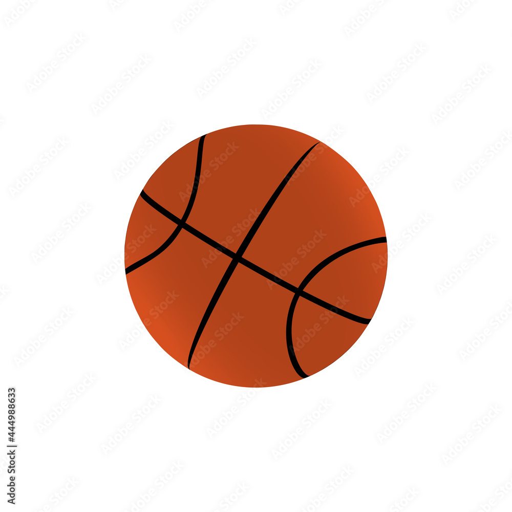 A basketball ball for sports competitions on a white background.