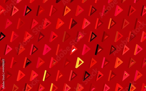 Dark Red, Yellow vector texture with triangular style.