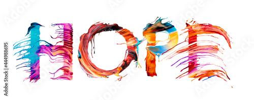 Hope - colorful letter banner illustration