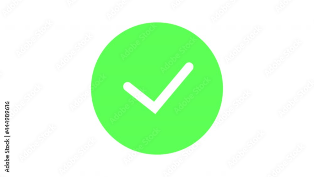 Animation of Check Mark Sign. 4k Motion Graphics. Sign on White Background Animation of Check Mark Sign. 4k Motion Graphics. Sign on White Background