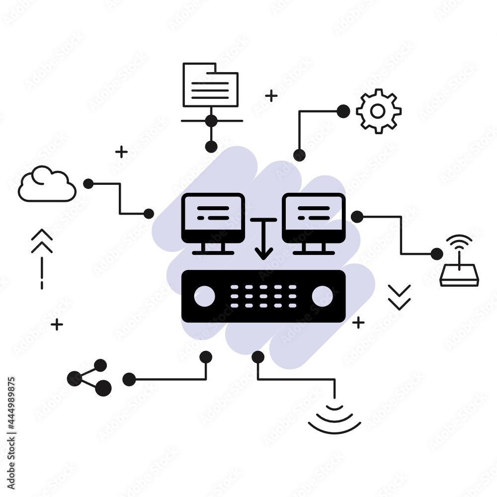 Shared Hosting Concept, Centeralise Connected Stock illustration, Virtual dedicated server vector Glyph Icon Design, Cloud computing and Internet hosting services Symbol, Shared Hosting Concept, Centeralise Connected Stock illustration, Virtual dedicated server vector Glyph Icon Design, Cloud computing and Internet hosting services Symbol,