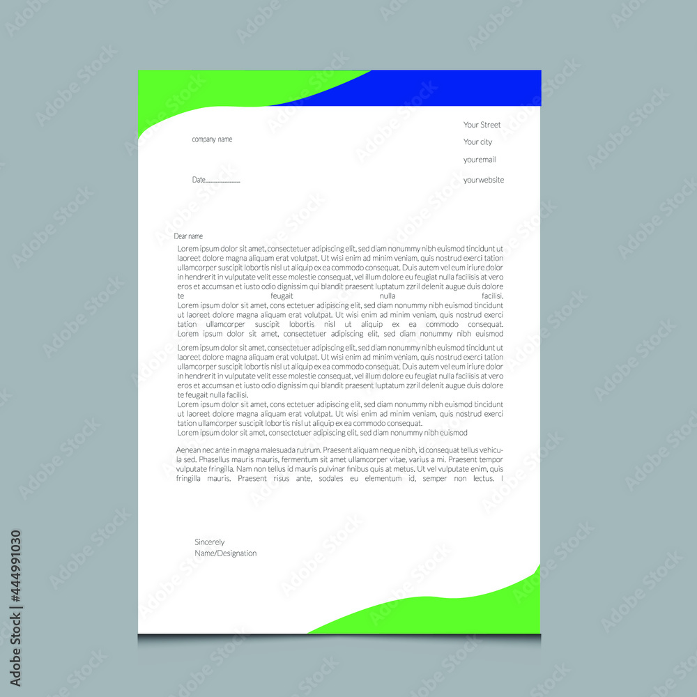 Letter Head Design and Art work Template Letter Head Design and Art work Template