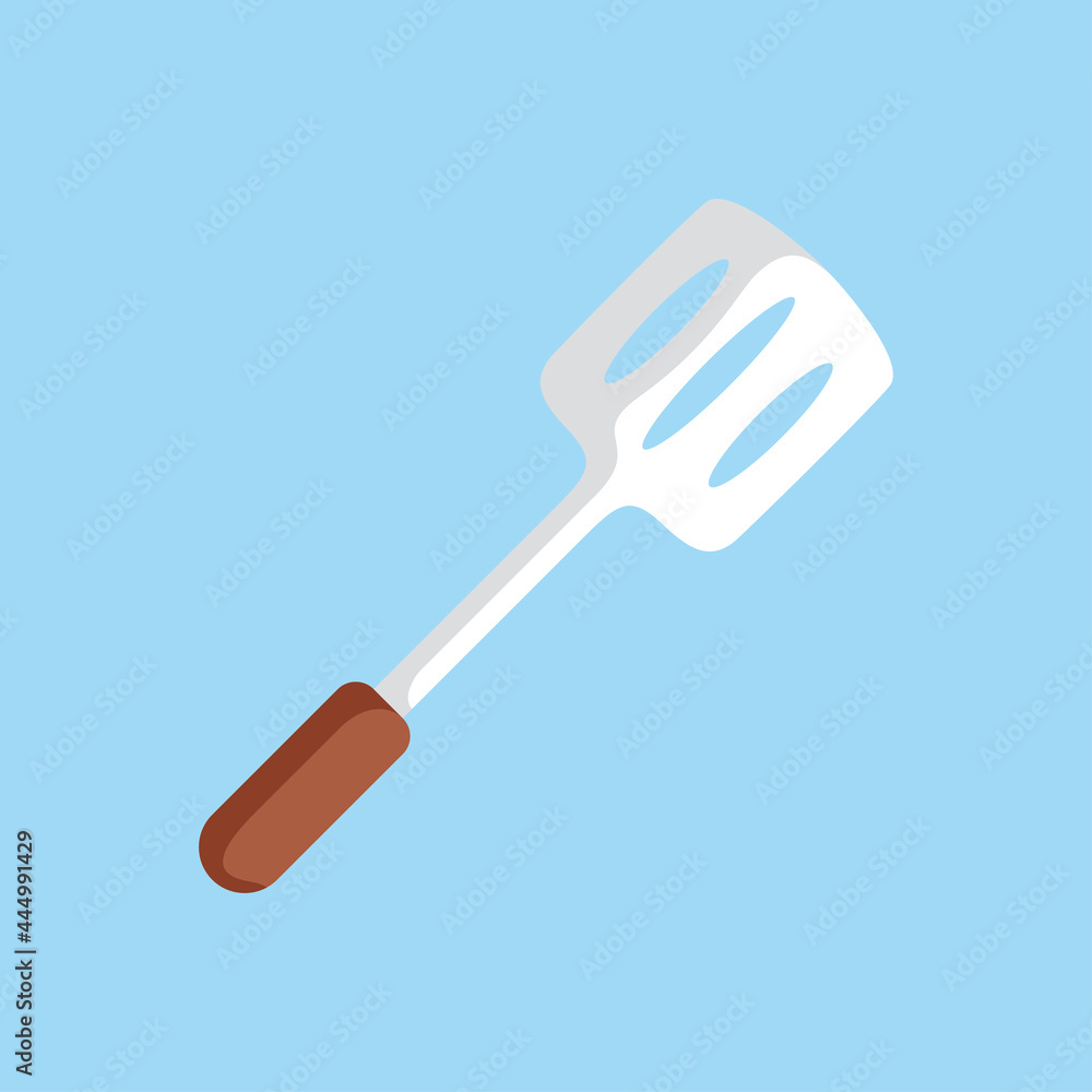 Single spatula flat design style illustration symbol logo shadow detail vector Single spatula flat design style illustration symbol logo shadow detail vector