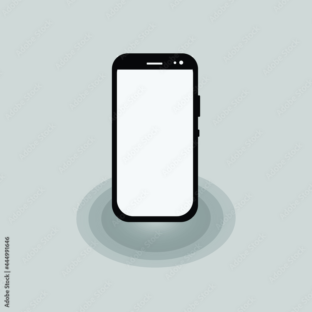 smartphone with blank white screen with blank white screen isolated on white background. vector illustration smartphone with blank white screen with blank white screen isolated on white background. vector illustration