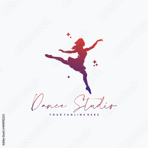 Colorful Abstract Gymnastic Logo Design